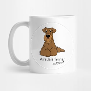 Airedale Terrier on board Mug